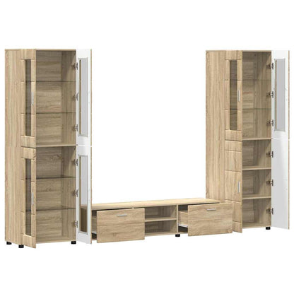TV Cabinet Set FLORIN 3 pcs Sonoma Oak Engineered Wood