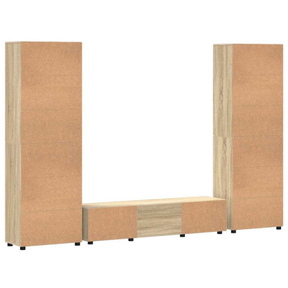 TV Cabinet Set FLORIN 3 pcs Sonoma Oak Engineered Wood