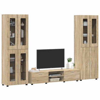 TV Cabinet Set FLORIN 3 pcs Sonoma Oak Engineered Wood
