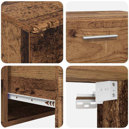 TV Cabinet Set with Shelf FLORIN 3 pcs Old Wood Engineered Wood