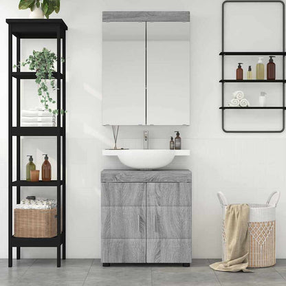 Bathroom Furniture Set TULUM 2 pcs Grey Sonoma 60 x 34 x 63 cm