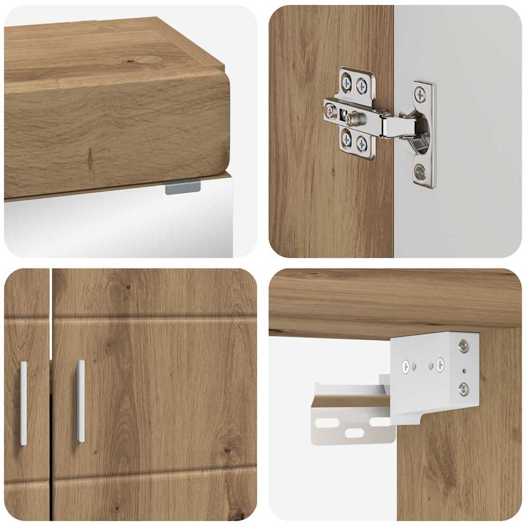 Bathroom Furniture Set TULUM 2 pcs Artisan Oak 60 x 34 x 63 cm