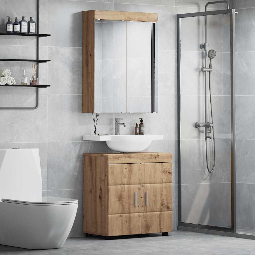 Bathroom Furniture Set TULUM 2 pcs Artisan Oak 60 x 34 x 63 cm