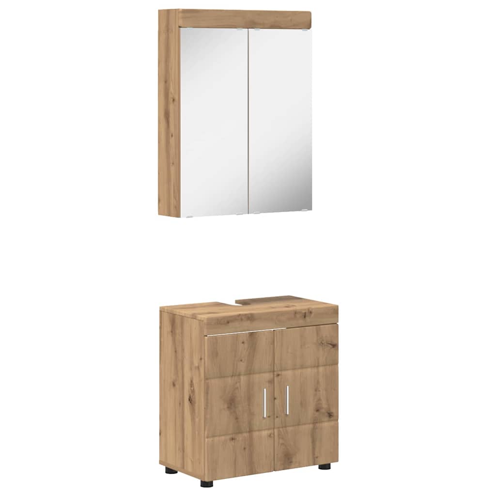 Bathroom Furniture Set TULUM 2 pcs Artisan Oak 60 x 34 x 63 cm