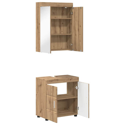 Bathroom Furniture Set TULUM 2 pcs Artisan Oak 60 x 34 x 63 cm