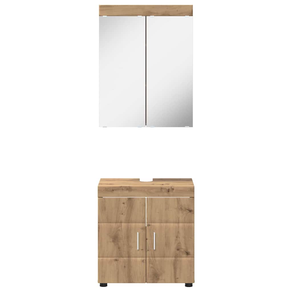 Bathroom Furniture Set TULUM 2 pcs Artisan Oak 60 x 34 x 63 cm