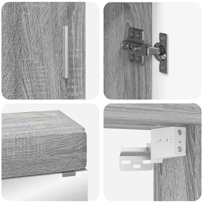 Bathroom Furniture Set TULUM Grey Sonoma Engineered Wood