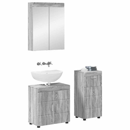 Bathroom Furniture Set TULUM Grey Sonoma Engineered Wood