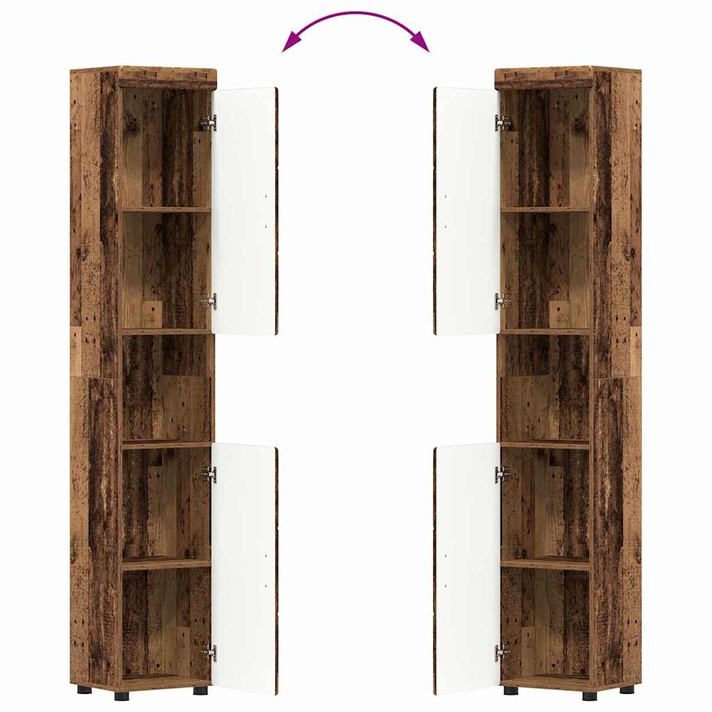 Bathroom Furniture Set TULUM 3 pcs Old Wood 60 x 34 x 63 cm