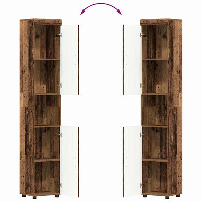 Bathroom Furniture Set TULUM 3 pcs Old Wood 60 x 34 x 63 cm