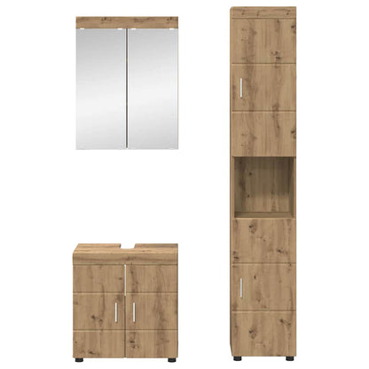 Bathroom Furniture Set TULUM 3 pcs Artisan Oak 60 x 34 x 63 cm