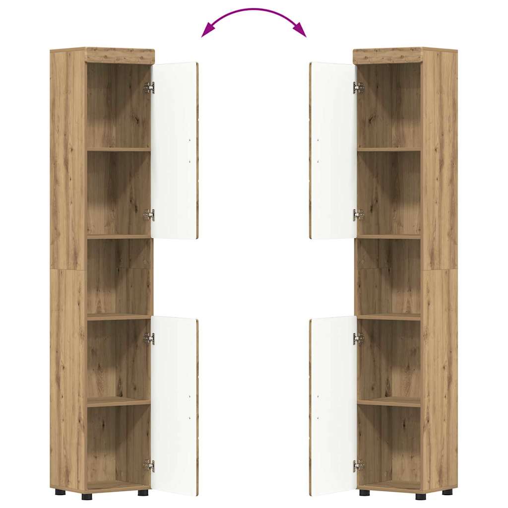 Bathroom Furniture Set TULUM 3 pcs Artisan Oak 60 x 34 x 63 cm