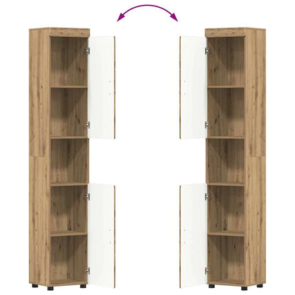 Bathroom Furniture Set TULUM 3 pcs Artisan Oak 60 x 34 x 63 cm