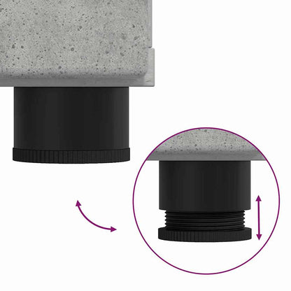 Bathroom Furniture Set TULUM 4 pcs Concrete Grey