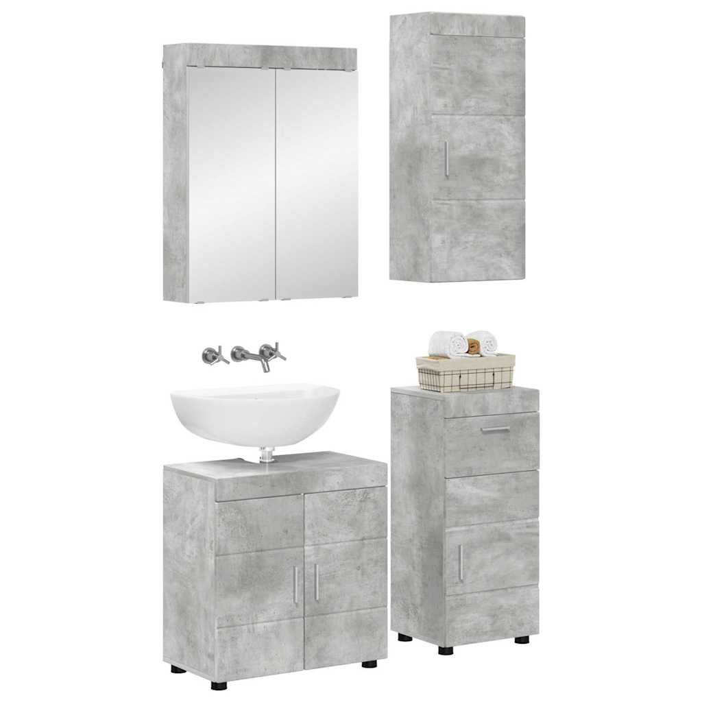 Bathroom Furniture Set TULUM 4 pcs Concrete Grey