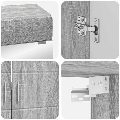 Bathroom Furniture Set TULUM 4 pcs Grey Sonoma 60 x 34 x 63 cm