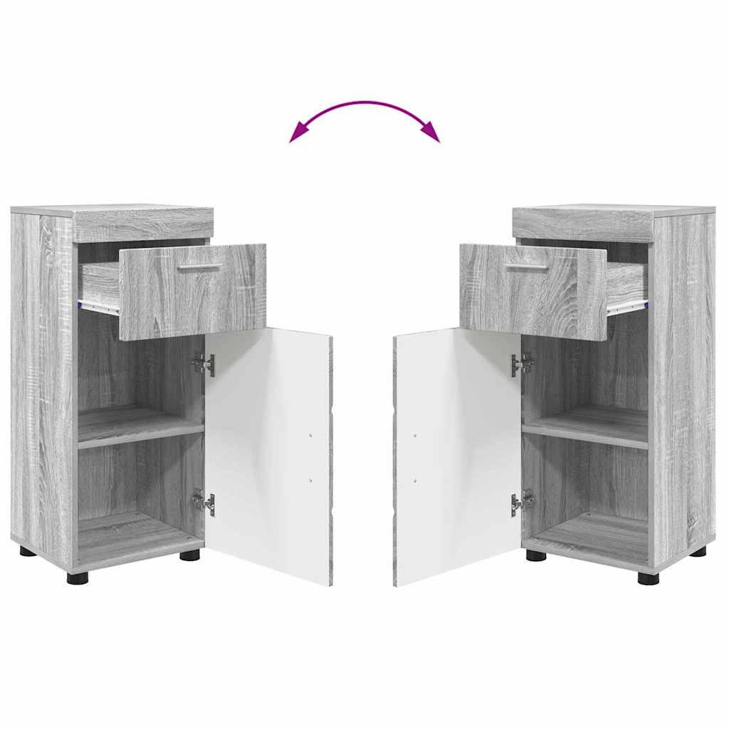 Bathroom Furniture Set TULUM 4 pcs Grey Sonoma 60 x 34 x 63 cm