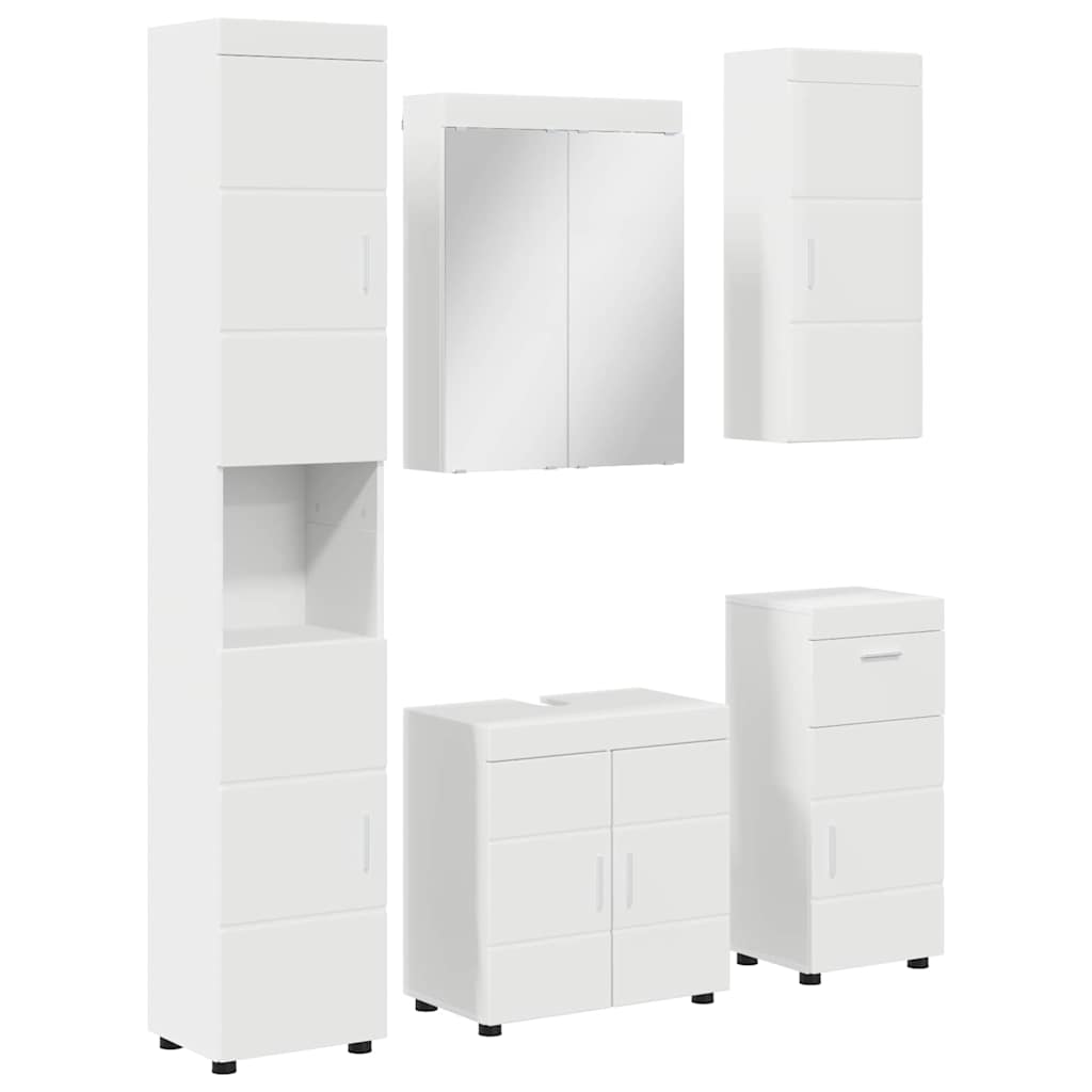 Bathroom Furniture Set TULUM 5 pcs White 60 x 34 x 63 cm