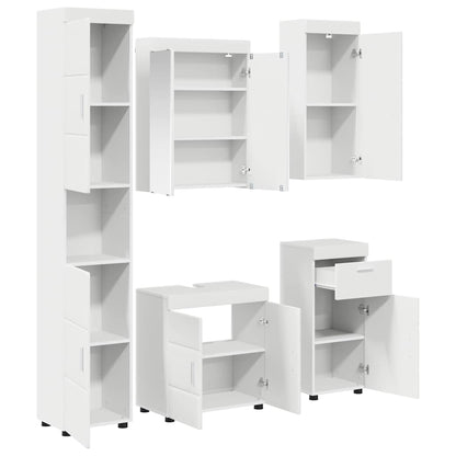 Bathroom Furniture Set TULUM 5 pcs White 60 x 34 x 63 cm