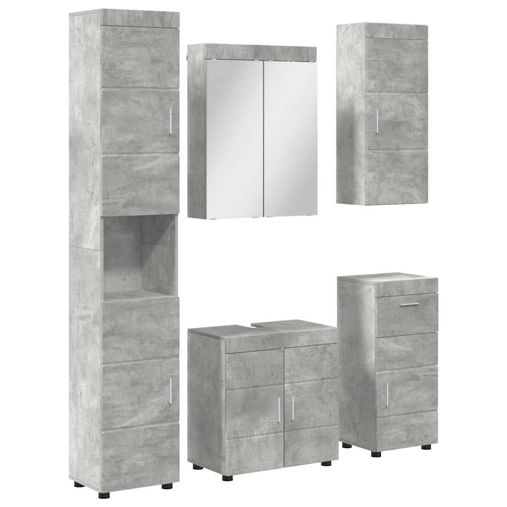 Bathroom Furniture Set TULUM 5 pcs Concrete Grey