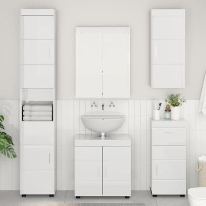 Bathroom Furniture Set TULUM 5 pcs High Gloss White