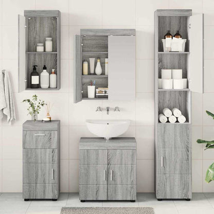 Bathroom Furniture Set TULUM 5 pcs Grey Sonoma 60 x 34 x 63 cm