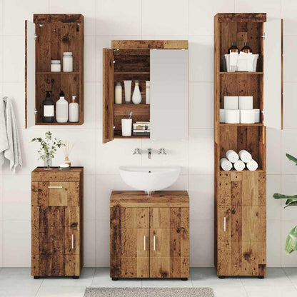 Bathroom Furniture Set TULUM 5 pcs Old Wood 60 x 34 x 63 cm