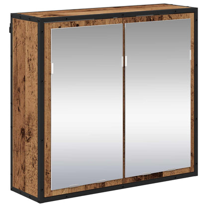 Bathroom Furniture Set with Door 2 pcs Old Wood Engineered Wood