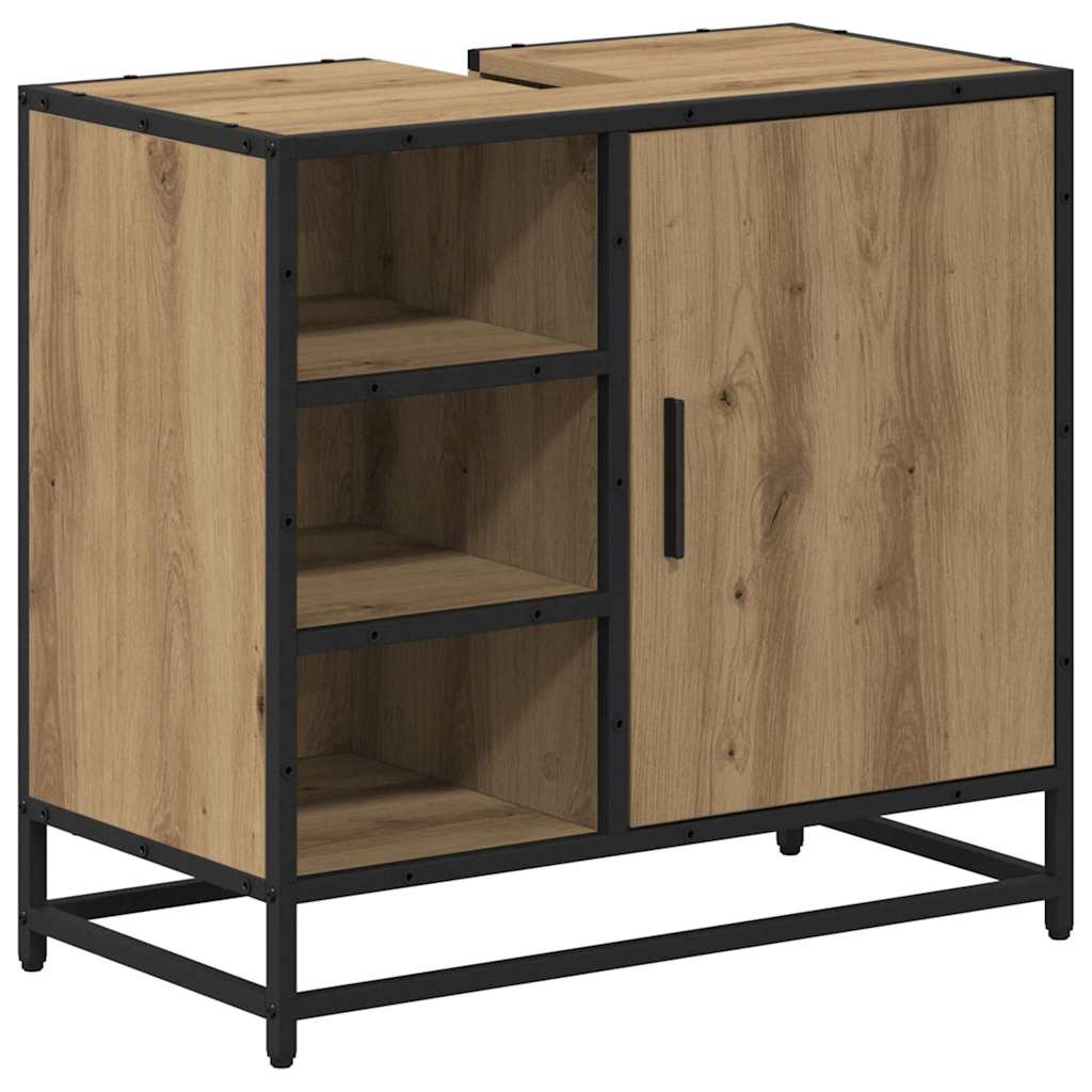 Bathroom Furniture Set 3 pcs Artisan Oak Engineered Wood