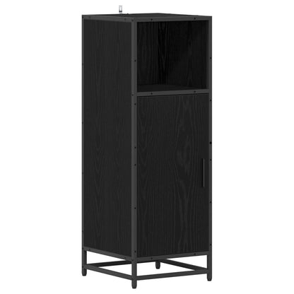 Bathroom Furniture Set 3 pcs Black Oak Engineered Wood