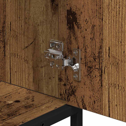Bathroom Furniture Set with Door 2 pcs Old Wood Engineered Wood