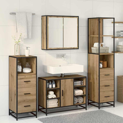 Bathroom Furniture Set 3 pcs Artisan Oak Engineered Wood