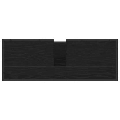 Bathroom Furniture Set 4 pcs Black Oak Engineered Wood
