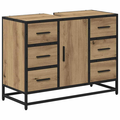Bathroom Furniture Set 4 pcs Artisan Oak Engineered Wood