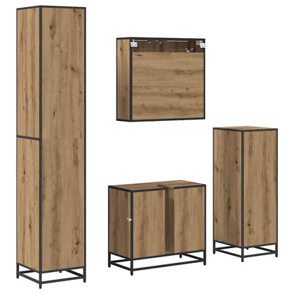 Bathroom Furniture Set 4 pcs Artisan Oak Engineered Wood