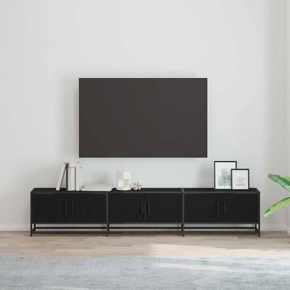 TV Units 210 x 35 x 41 cm Black Oak Engineered wood