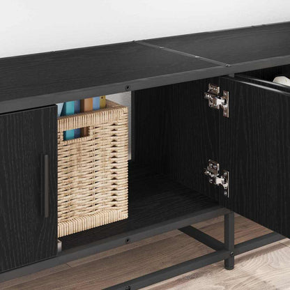 TV Units 210 x 35 x 41 cm Black Oak Engineered wood