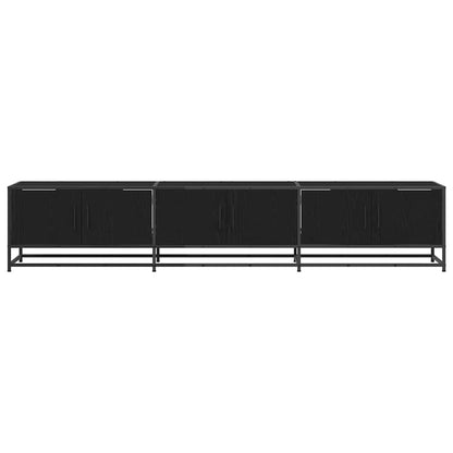 TV Units 210 x 35 x 41 cm Black Oak Engineered wood