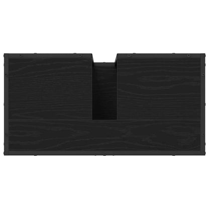 Bathroom Furniture Set 3 pcs Black Oak Engineered Wood