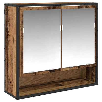 Bathroom Furniture Set with Door 2 pcs Old Wood Engineered Wood