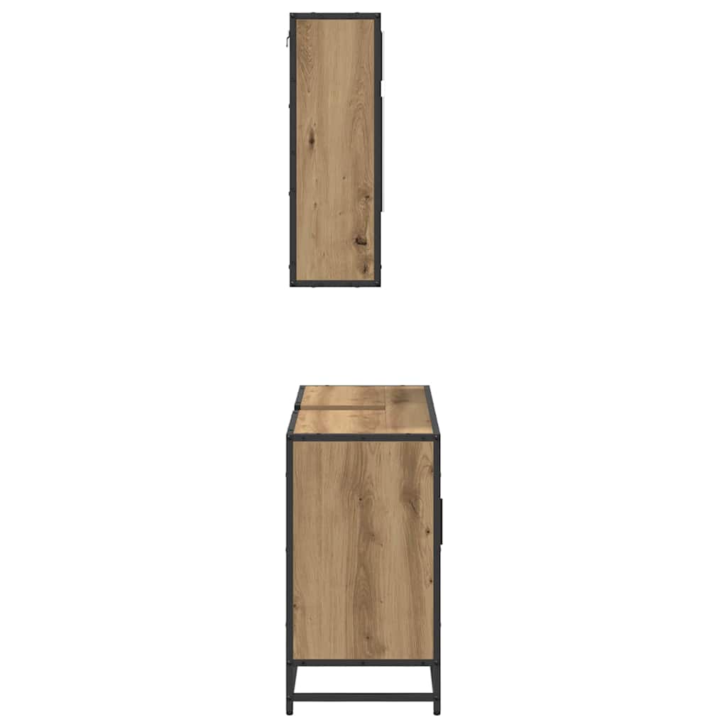 Bathroom Furniture Set 2 pcs Artisan Oak Engineered Wood