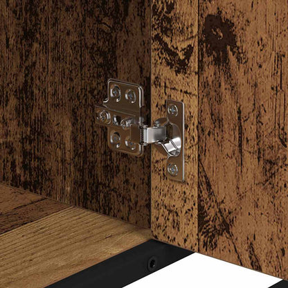 Bathroom Furniture Set with Door 3 pcs Old Wood Engineered Wood