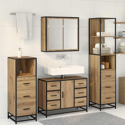 Bathroom Furniture Set 4 pcs Artisan Oak Engineered Wood