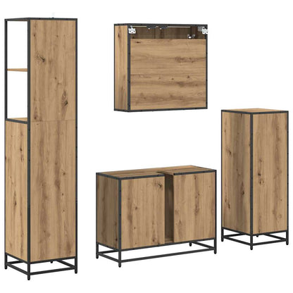 Bathroom Furniture Set 4 pcs Artisan Oak Engineered Wood
