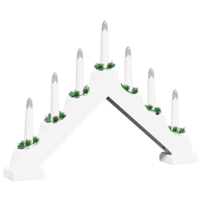 Christmas Candle Bridge 3 pcs White 39.5 x 5 x 29 cm