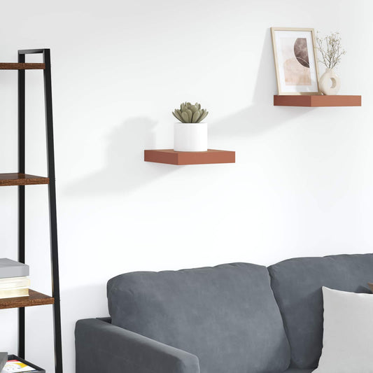 Wall Shelf Wall-Mounted Red 23 x 23.5 x 3.8 cm Engineered Wood