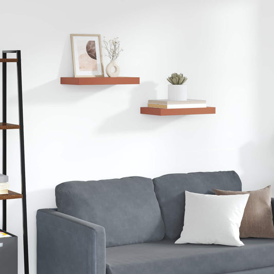 Wall Shelf 2 pcs Red 40 x 23.5 x 3.8 cm Engineered Wood