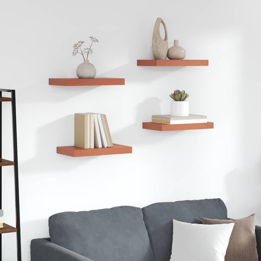 Wall Shelf 4 pcs Red 40 x 23.5 x 3.8 cm Engineered Wood
