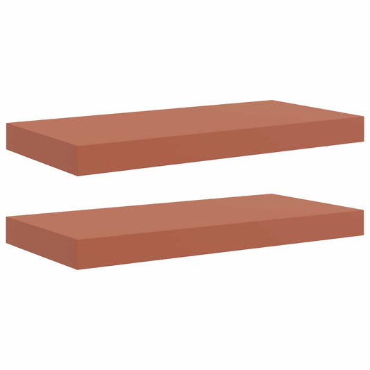 Wall Shelf 2 pcs Red 50 x 23.5 x 3.8 cm Engineered Wood