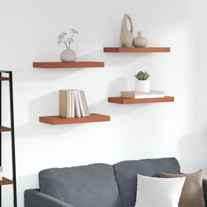 Wall Shelf 4 pcs Red 50 x 23 x 4 cm Engineered Wood